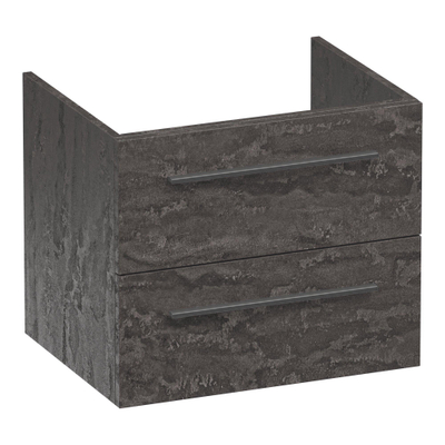 BRAUER Trust wastafelonderkast 60 excl. opbouwgrepen 2 softclose lades en 1 sifon uitsparing - Damascus