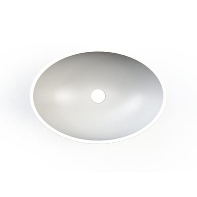 Arcqua Prince lavabo 49x34cm ovale marbre blanc mat