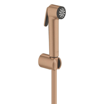 Grohe Tempesta-F Ensemble de douche - douchette à main - support de douche mural - flexible de douche 125 cm - Warm Sunset brossé (bronze mat)