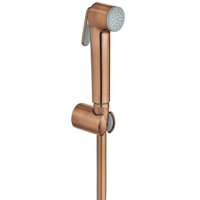 Grohe Tempesta-F Ensemble de douche - douchette à gâchette - support mural pour douchette - flexible de douche 125 cm - Warm sunset brossé (bronze mat)