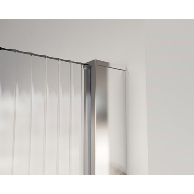 Fortifura Galeria Douche à l'italienne - 100x200cm - verre nervuré - Chrome