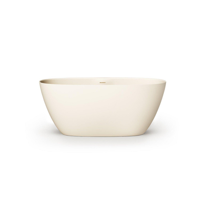 Zeza Element Vrijstaand Bad - 145x71x60cm - solid surface - mat crème (beige)