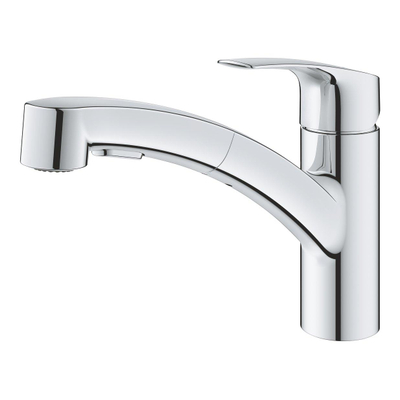 Grohe Eurosmart Keukenkraan - laag - uittrekbare uitloop - chroom