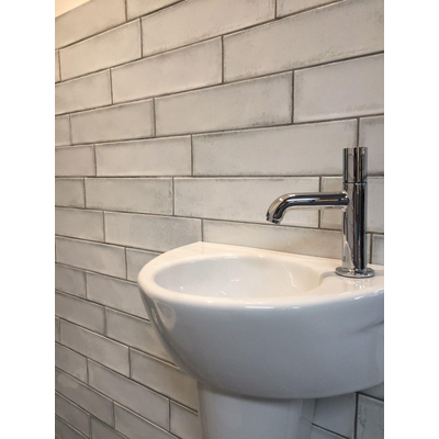 ÉCHANTILLON Terravito Dalmira Carrelage mural - 7.5x30cm - Rectangle - 8.6mm - White
