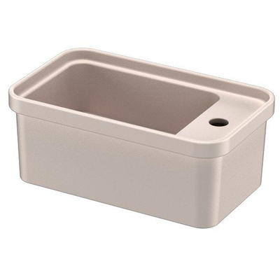 QeramiQ Élan Fonteinset - 45x27cm - 1 kraangat - keramiek - handdoekbeugel - mat roze