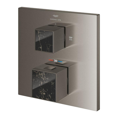 Grohe Grohtherm cube afdekset thermostaat m/omstel v.noir graphite geb.