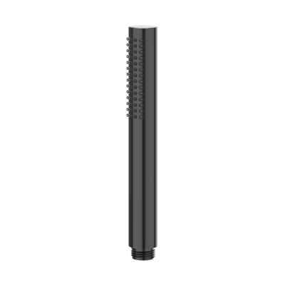IVY Pact ensemble de douche pluie apparent – douche de tête medium Ø 20 cm – barre de douche – douchette bâton – noir chrome brillant