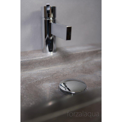 Forzalaqua Taranto lavabo 50x30x8cm Rectangulaire 1 trou de robinet Pierre naturelle Pierre bleue adoucie
