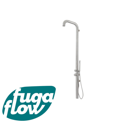 FugaFlow Douchepaneel - RVS 316 - handdouche - wandmodel - geborsteld RVS