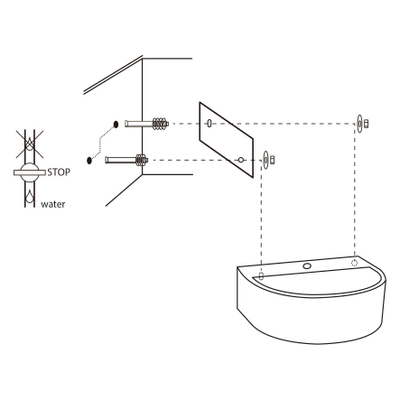 Differnz Demi Lavabo en béton gris foncé 30 x 25 x 11 cm