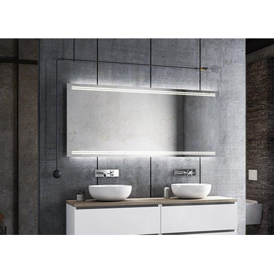 HR Badmeubelen Zeta 2.0 Miroir - 140x70cm - LED - éclairage direct sans points au-dessus et en dessous - capteur tactile - gradation continue - température de couleur réglable - chauffage miroir