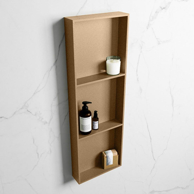 MONDIAZ EASY Nis - 89.5x29.5cm - geschikt voor in- of opbouw - 3 vakken - kleur Oro | Oro