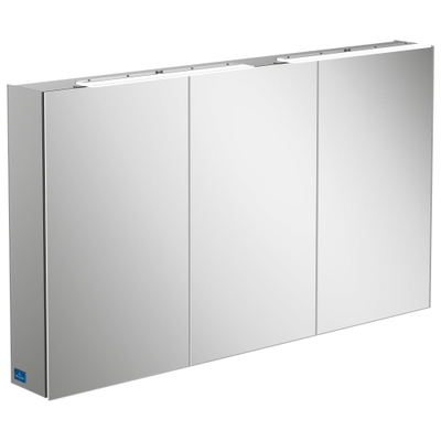 Villeroy & Boch my view one spiegelkast - 130.7x74.6cm - met 3 deuren - met led - zilver