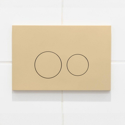 Adema Classico Pack WC suspendu - bâti-support - abattant basic - plaque de commande beige - boutons ronds - blanc
