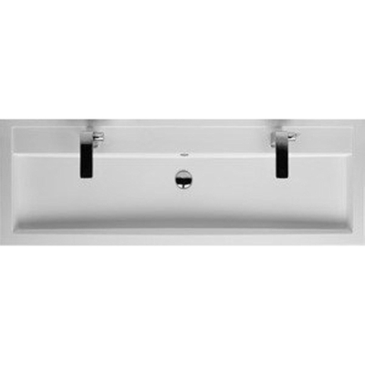 Saniclass Bologna Lavabo pour meuble 100cm 1 vasque 2 trous pour robinet marbre artificiel blanc SECOND CHOIX