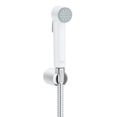 Grohe Tempesta-F Trigger Spray 30 Handdoucheset - 1 straalsoort - rond - met houder - metalen slang - 125cm - chroom/ - wit