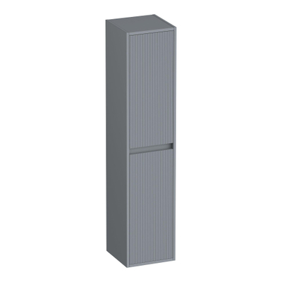 BRAUER Adore Wavy armoire haute 160 avec 2 portes sans poignée pivotant à gauche ou à droite gris mat