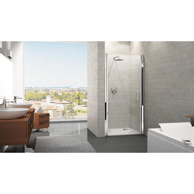 Novellini Young 2.0 1B porte pivotante pour niche 87/91x200cm matchroom/satin