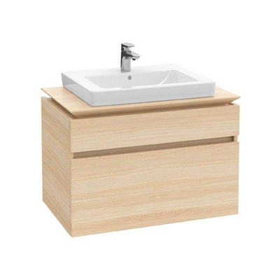 Villeroy & Boch Legato onderkast met LED verlichting met 2 laden voor wastafel midden 80x50x55cm iep impresso TWEEDEKANS