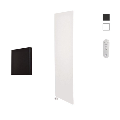 Sanicare HVS Denso Elektrische Radiator - 180x40cm - 948W - met afstandsbediening - thermostaat - wit - linksonder - wit