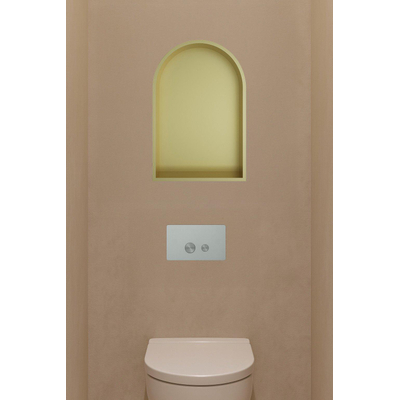 Hotbath &MORE Boîte encastrée ou niche encastrée Modèle en arc 30x45x10cm Laiton brossé PVD