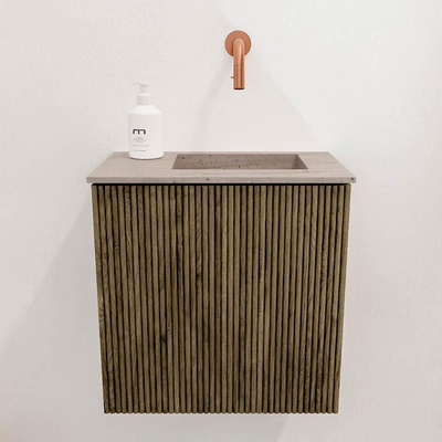 Mondiaz JOYA-DLUX Meuble de toilette 40cm - couleur Dusk - Lavabo FAYE position Droite Sans trou de robinet couleur Saba