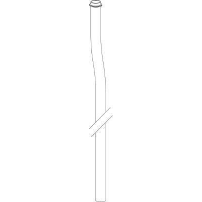 Wisa Tuyau de chute sans coude sans col décalage 6cm pour réservoir