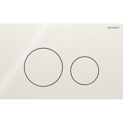 Plaque de commande Geberit Sigma40 - chasse d'eau à 2 boutons - rond - verre - sable-gris