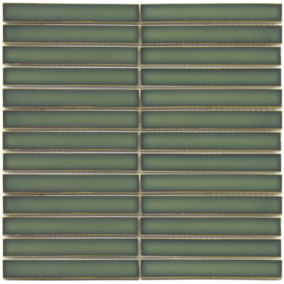 The Mosaic Factory Sevilla mozaïektegel - 29.6x29.9cm - wandtegel - Rechthoek - Porselein Forest Green Glans