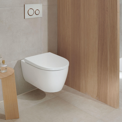 Geberit iCon Pack WC - 53x35cm - à fond creux - sans bride - TurboFlush - KeraTect - Abattant WC à fermeture douce et à démontage rapide - brillant blanc