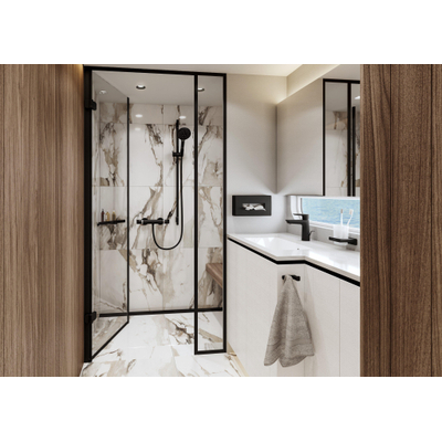 Hansgrohe Unica Puro Barre de douche - 65 cm - avec flexible de douche - noir mat