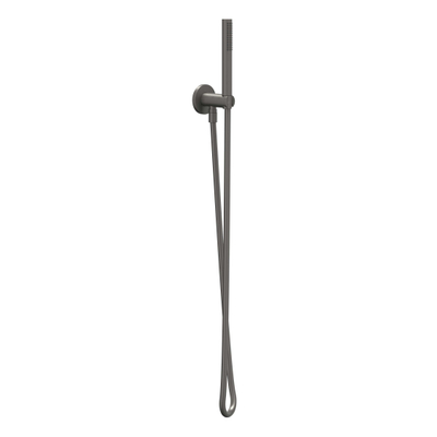 IVY Glijstangset - met handdouche - staafmodel - doucheslang 150cm - Geborsteld metal black PVD