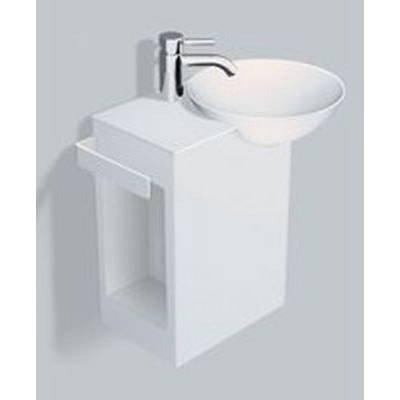 Alape Insert Meuble lavabo 48.5x31.7cm vasque droite avec trou pour robinetterie sans trop plein avec bonde Blanc