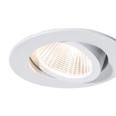 QAZQA Gaius Spot encastrable - 1 lampe - IP65 - Rond - Blanc