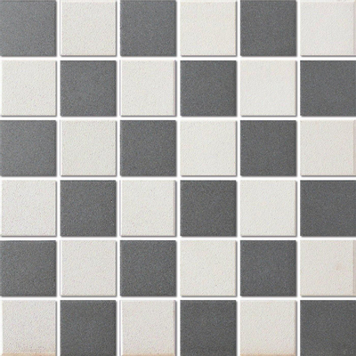 The Mosaic Factory London mozaïektegel - 30.9x30.9cm - wand en vloertegel - Vierkant - Porselein Chessboard Mat