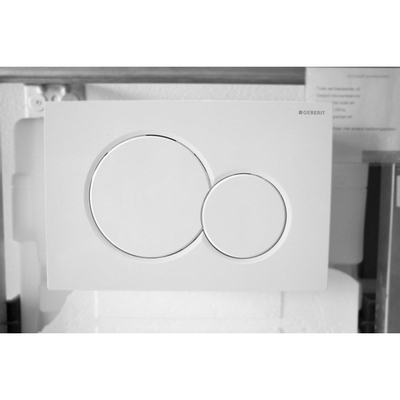 Geberit Sigma01 bedieningplaat 2-toets spoeling frontbediening voor toilet 24.6x16.4cm wit OUTLETSTORE