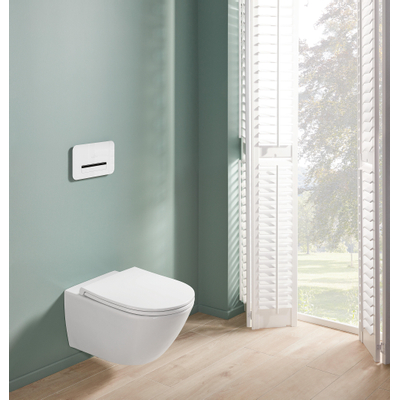 Villeroy & Boch universo twistflush Universo Wandcloset Pack - 56cm twistflush diepsoel zitting - White Alpine (glans wit)
