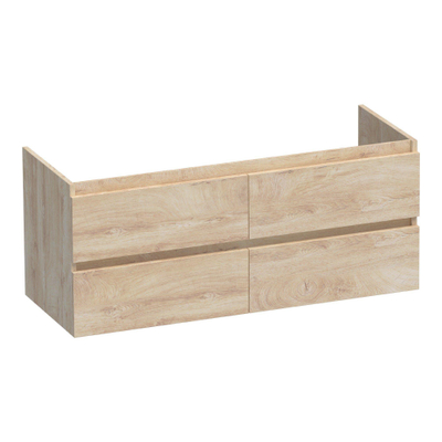 BRAUER Joy meuble sous-lavabo 120 4 tiroirs softclose - sans poignées - 2 découpes pour siphon - Forest Wheat