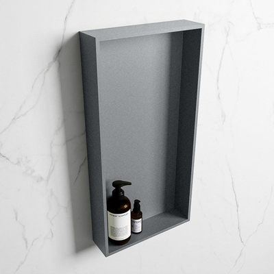 MONDIAZ EASY Nis - 59.5x29.5cm - geschikt voor in- of opbouw - 1 vak - kleur Plata | Plata