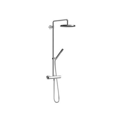 Hansa Tempra style mitigeur de douche thermostatique avec raccords et tuyau de douche avec douchette à main et douche de tête chrome