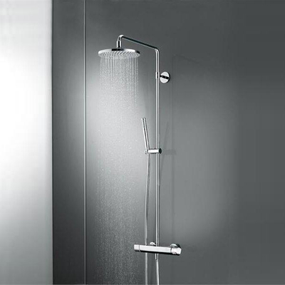 Hansa Tempra style mitigeur de douche thermostatique avec raccords et tuyau de douche avec douchette à main et douche de tête chrome