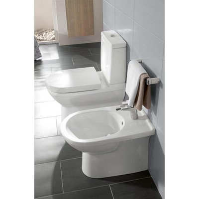 Villeroy & Boch O.novo Pack WC avec cuvette et abattant quickrelease et frein de chute et évacuation verticale Ceramic Blanc Alpin