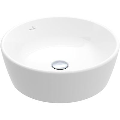 Villeroy & Boch Architectura vasque à poser 45x45x15.5cm - Ronde avec trop-plein Blanc Alpin brillant Céramique