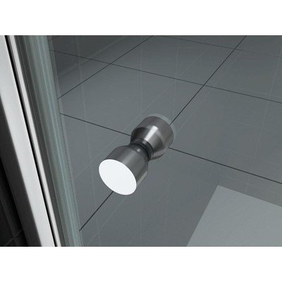 Wiesbaden Between Reno nisdeur 70x200cm met 8mm veiligheidsglas antikalkbehandeling aluminium SHOWROOMMODEL
