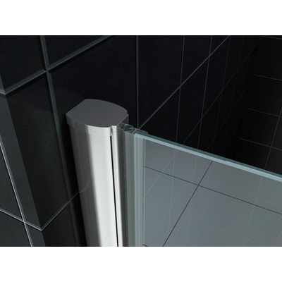 Wiesbaden Between Reno nisdeur 70x200cm met 8mm veiligheidsglas antikalkbehandeling aluminium SHOWROOMMODEL