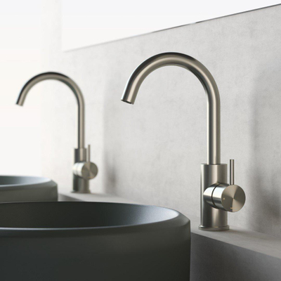 Hotbath Archie mitigeur de lavabo avec bec pivotant bec sans waste inox