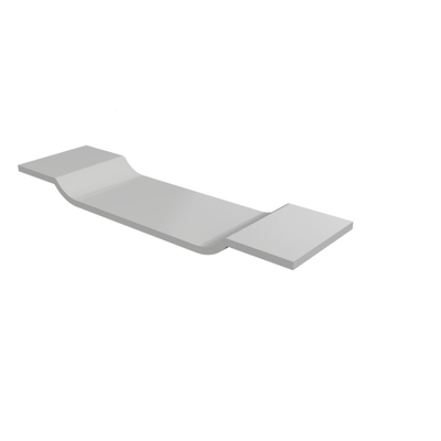 Crosstone by Arcqua Solid Surface badbrug 75x20cm mat wit- beschadigd - OUTLET UDEN