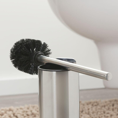 Tiger Colar Brosse de toilette avec support inox poli 8.8x38.1x10.8cm