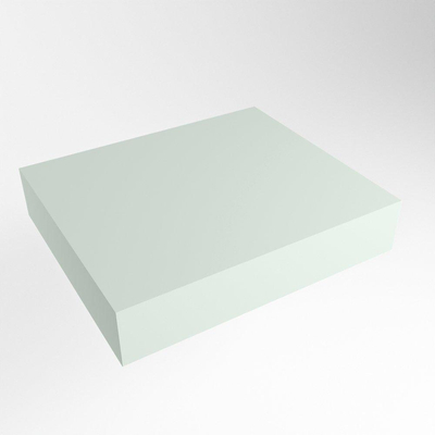 Mondiaz TOP 51 Topblad - 50x51x12cm - geschikt voor afdekplaat - Solid surface - Greey