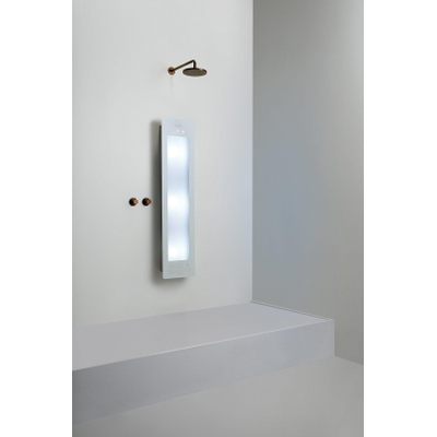 Sunshower Round Plus L infrarouge + lumière UV en applique incl. support mural 185x33x12cm corps entier Blanc